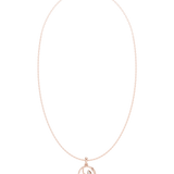 0.094 Round Moissanite Necklace in 9K Gold/925 Silver
