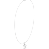 0.094 Round Moissanite Necklace in 9K Gold/925 Silver
