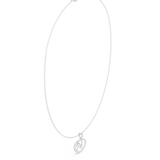 0.094 Round Moissanite Necklace in 9K Gold/925 Silver