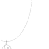 0.094 Round Moissanite Necklace in 9K Gold/925 Silver