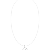 0.094 Round Moissanite Necklace in 9K Gold/925 Silver