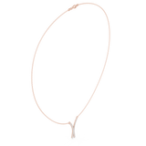 0.37 CT Round Moissanite Necklace in 9K Gold/925 Silver |WOKE