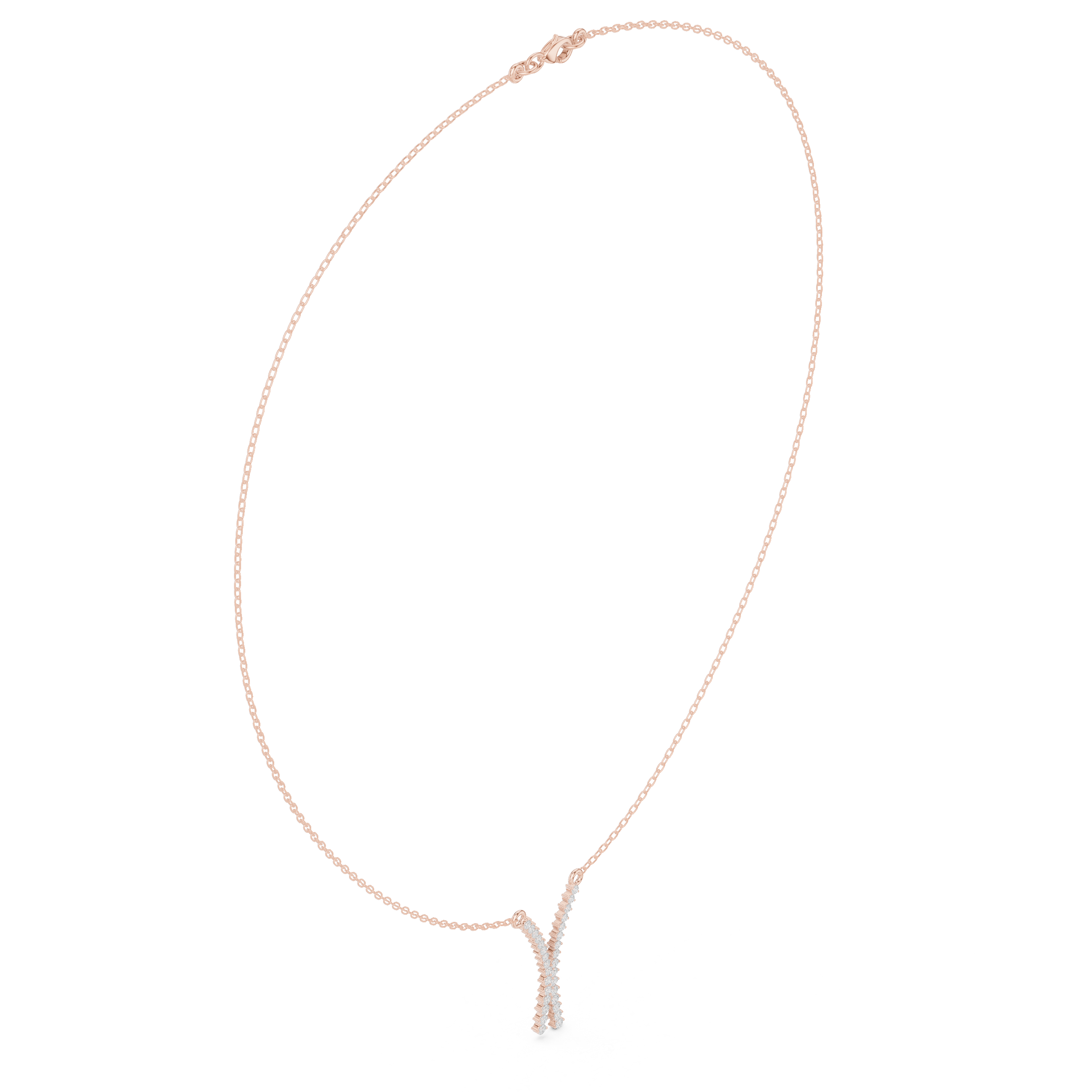 0.37 CT Round Moissanite Necklace in 9K Gold/925 Silver |WOKE