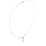 0.37 CT Round Moissanite Necklace in 9K Gold/925 Silver |WOKE