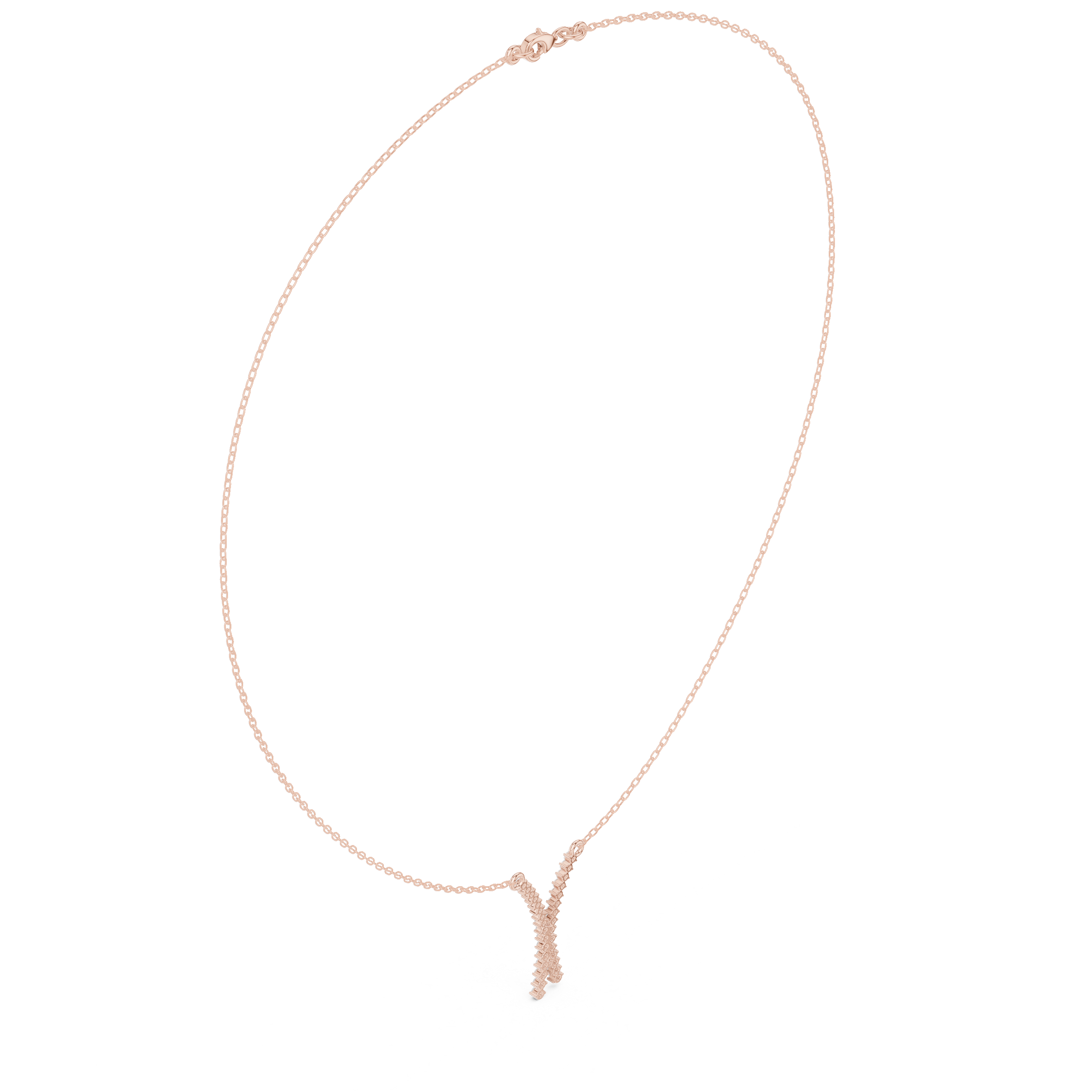 0.37 CT Round Moissanite Necklace in 9K Gold/925 Silver |WOKE