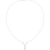 0.37 CT Round Moissanite Necklace in 9K Gold/925 Silver |WOKE
