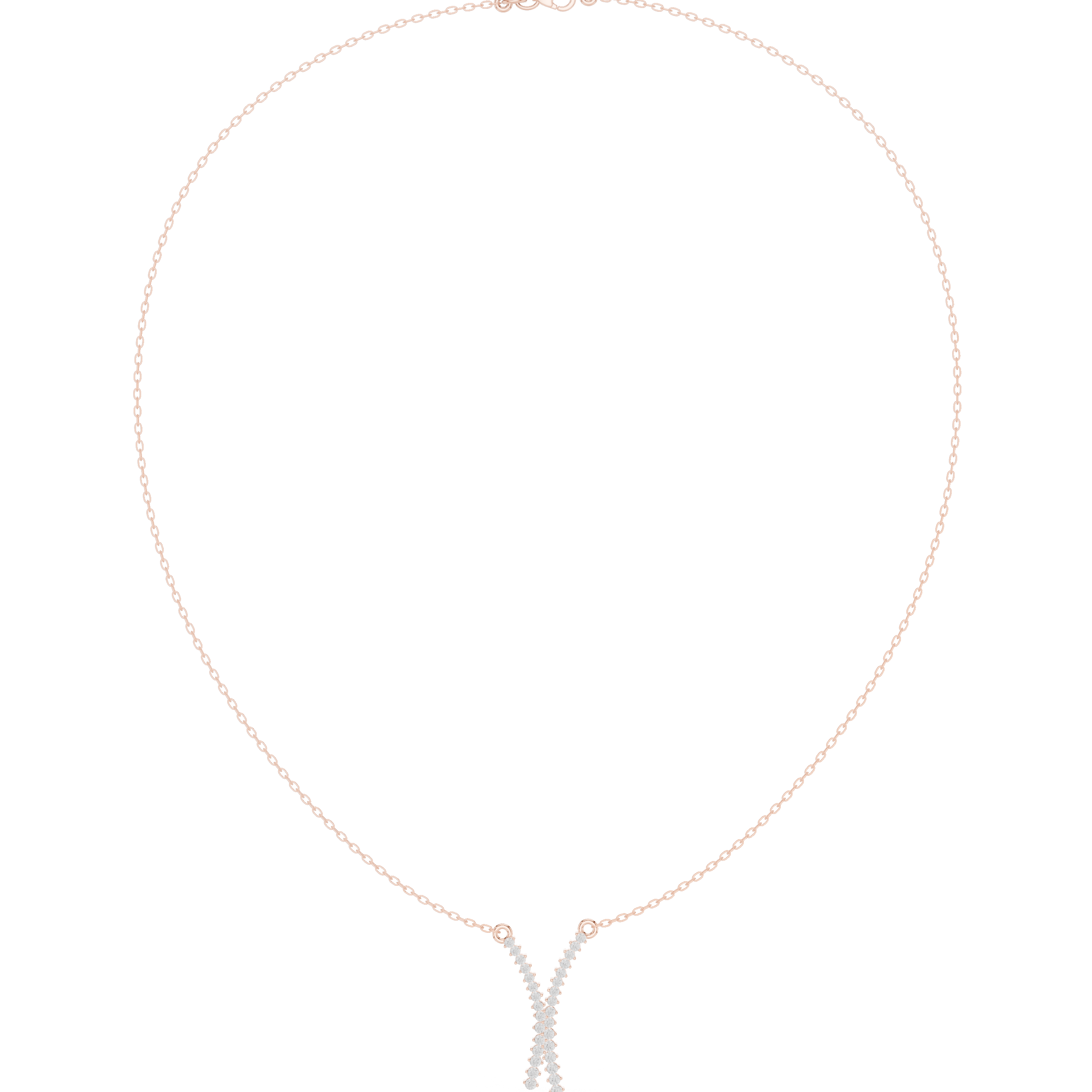 0.37 CT Round Moissanite Necklace in 9K Gold/925 Silver |WOKE