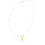 0.37 CT Round Moissanite Necklace in 9K Gold/925 Silver |WOKE
