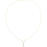 0.37 CT Round Moissanite Necklace in 9K Gold/925 Silver |WOKE