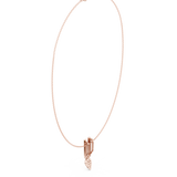 0.437 Round Moissanite Necklace in 9K Gold/925 Silver |WOKE