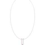 0.437 Round Moissanite Necklace in 9K Gold/925 Silver |WOKE