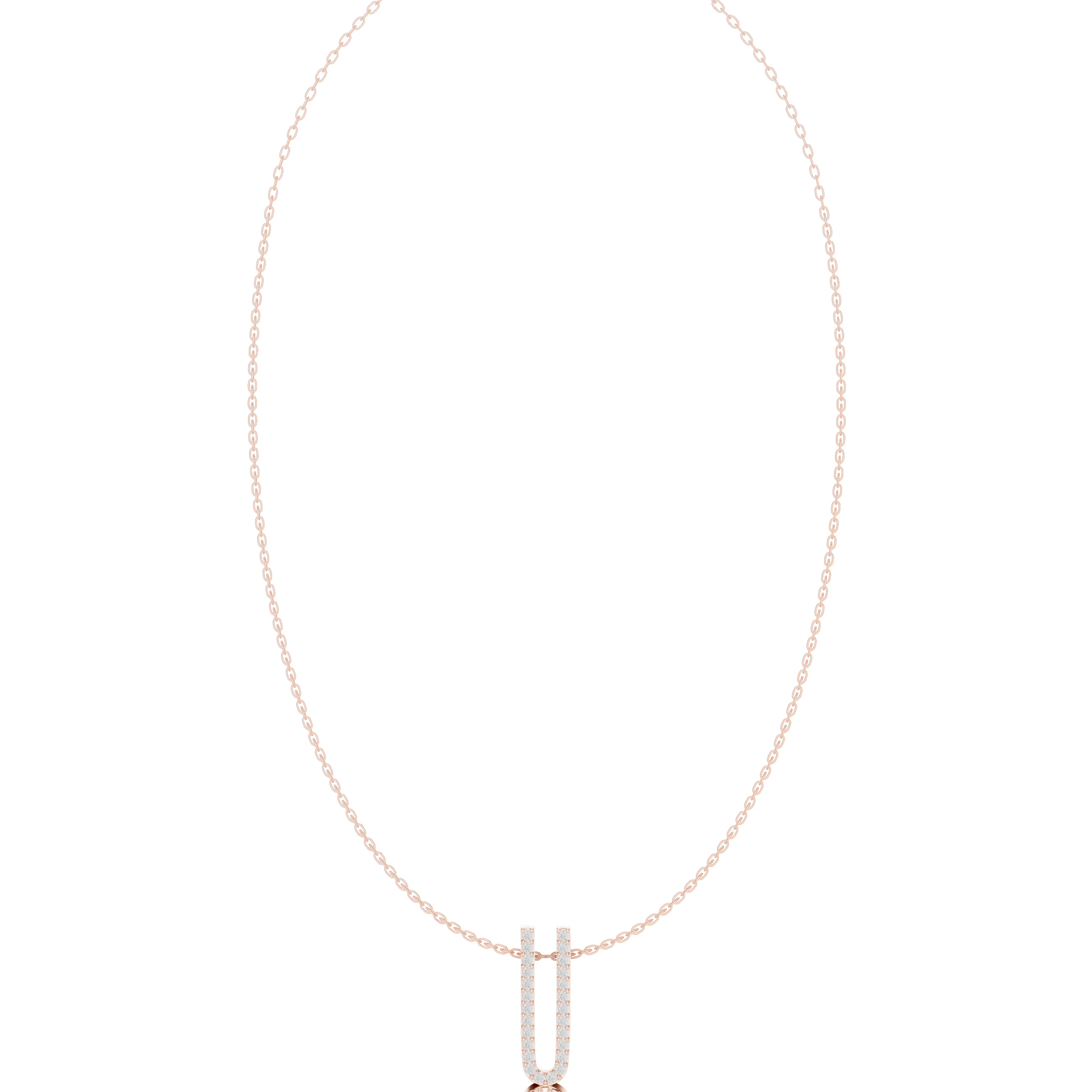 0.437 Round Moissanite Necklace in 9K Gold/925 Silver |WOKE