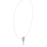 0.437 Round Moissanite Necklace in 9K Gold/925 Silver |WOKE
