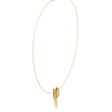 0.437 Round Moissanite Necklace in 9K Gold/925 Silver |WOKE