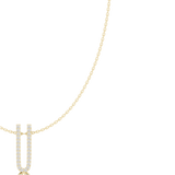 0.437 Round Moissanite Necklace in 9K Gold/925 Silver |WOKE
