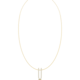 0.437 Round Moissanite Necklace in 9K Gold/925 Silver |WOKE