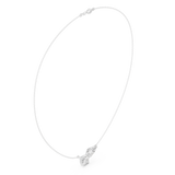 2 CT Pear and Marquise Moissanite Necklace in 9K Gold/925 Silver |WOKE