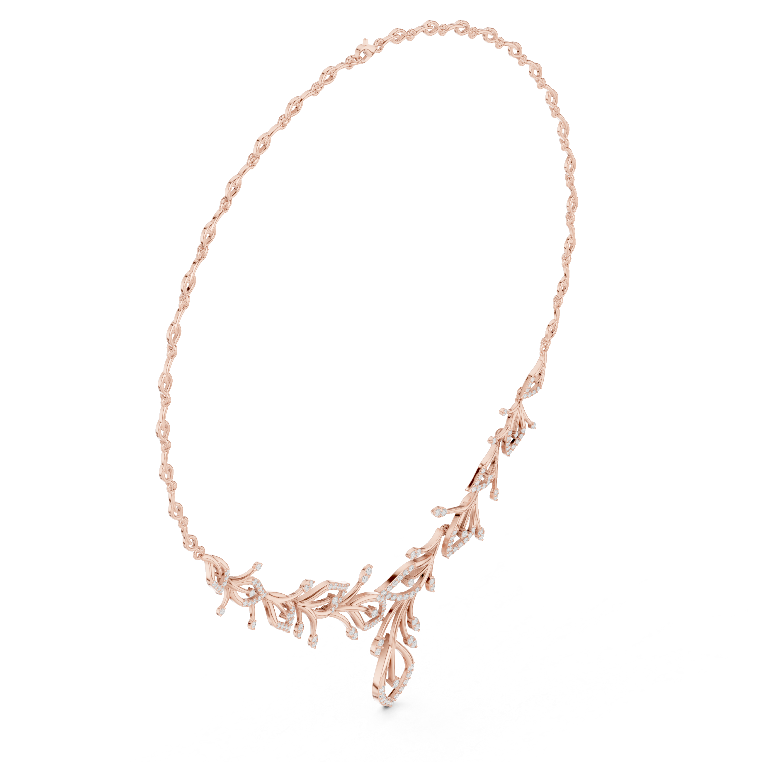 2.368 CT Round Moissanite necklace in 9K Gold/925 Silver|WOKE