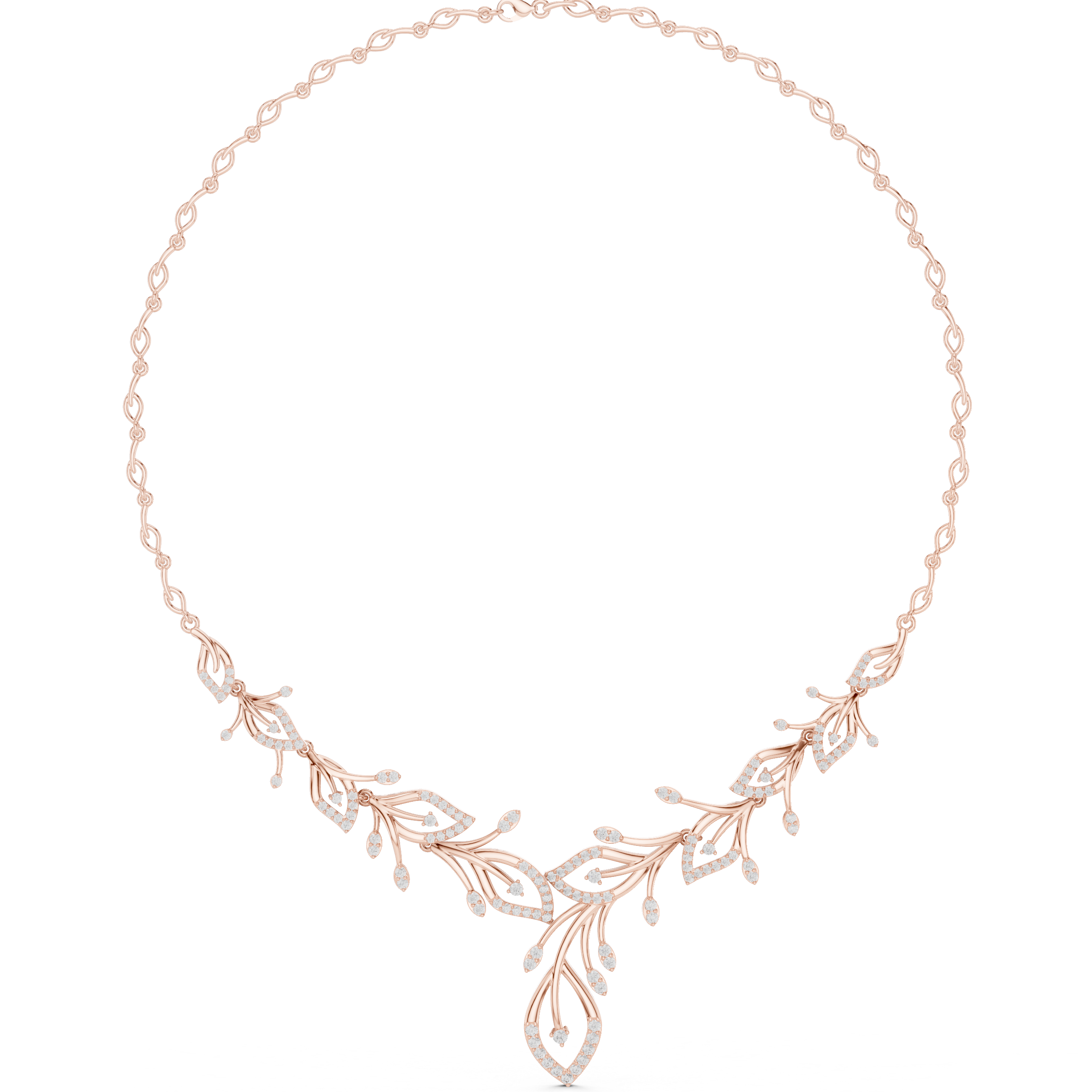 2.368 CT Round Moissanite necklace in 9K Gold/925 Silver|WOKE