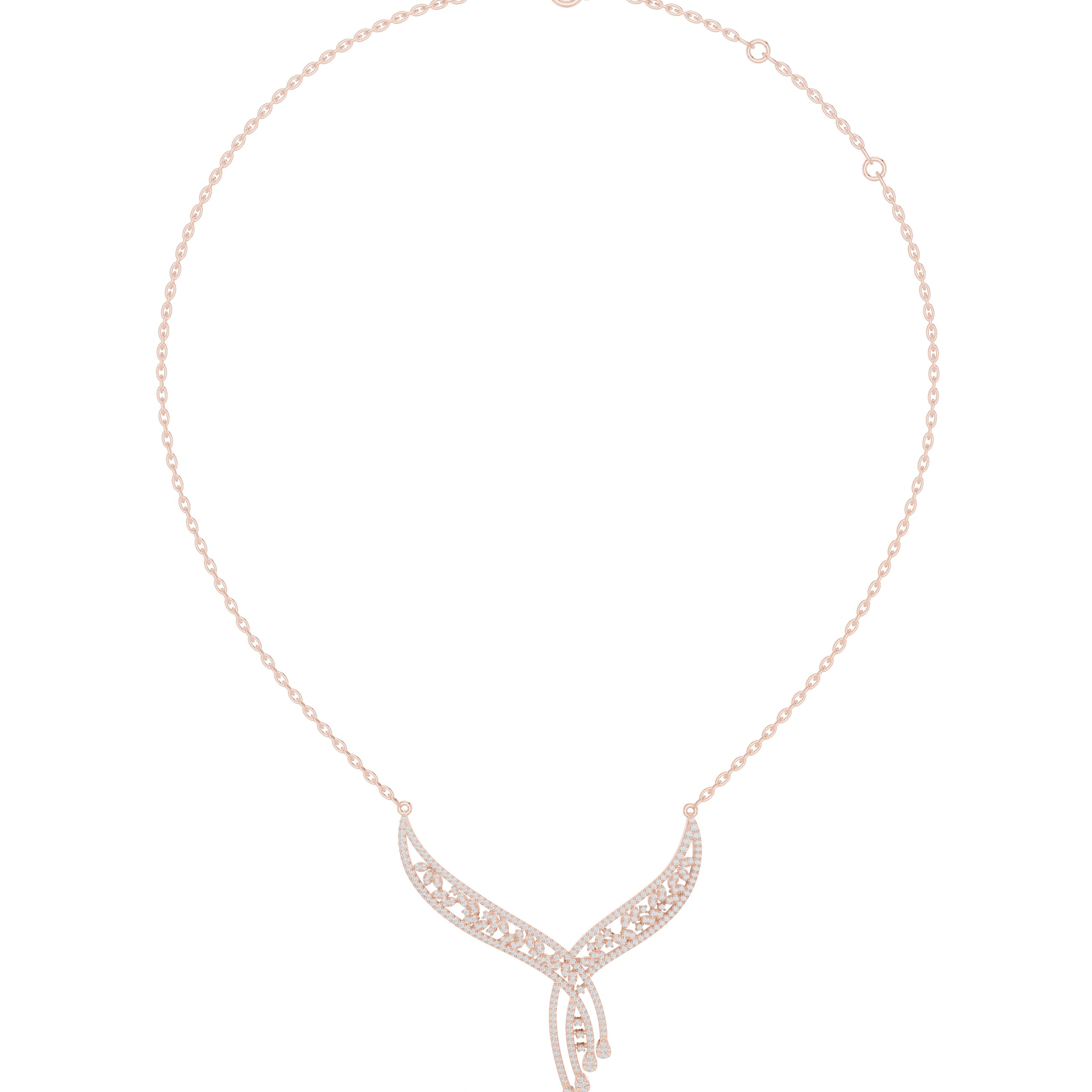 1.505 CT Round Moissanite Necklace in 9K Gold/925 Silver |WOKE