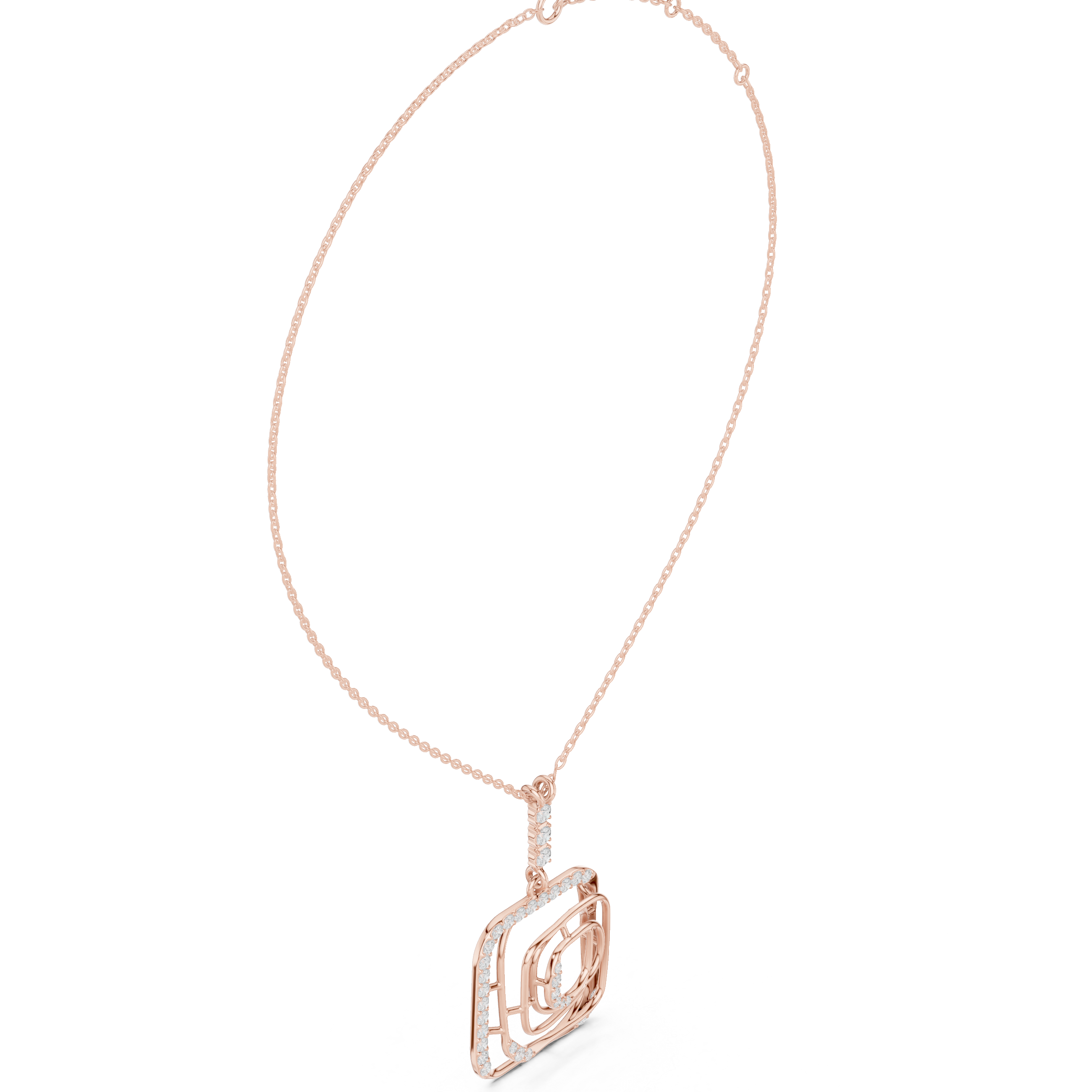 0.472 CT Round Moissanite Necklace in 9K Gold/925 Silver |WOKE