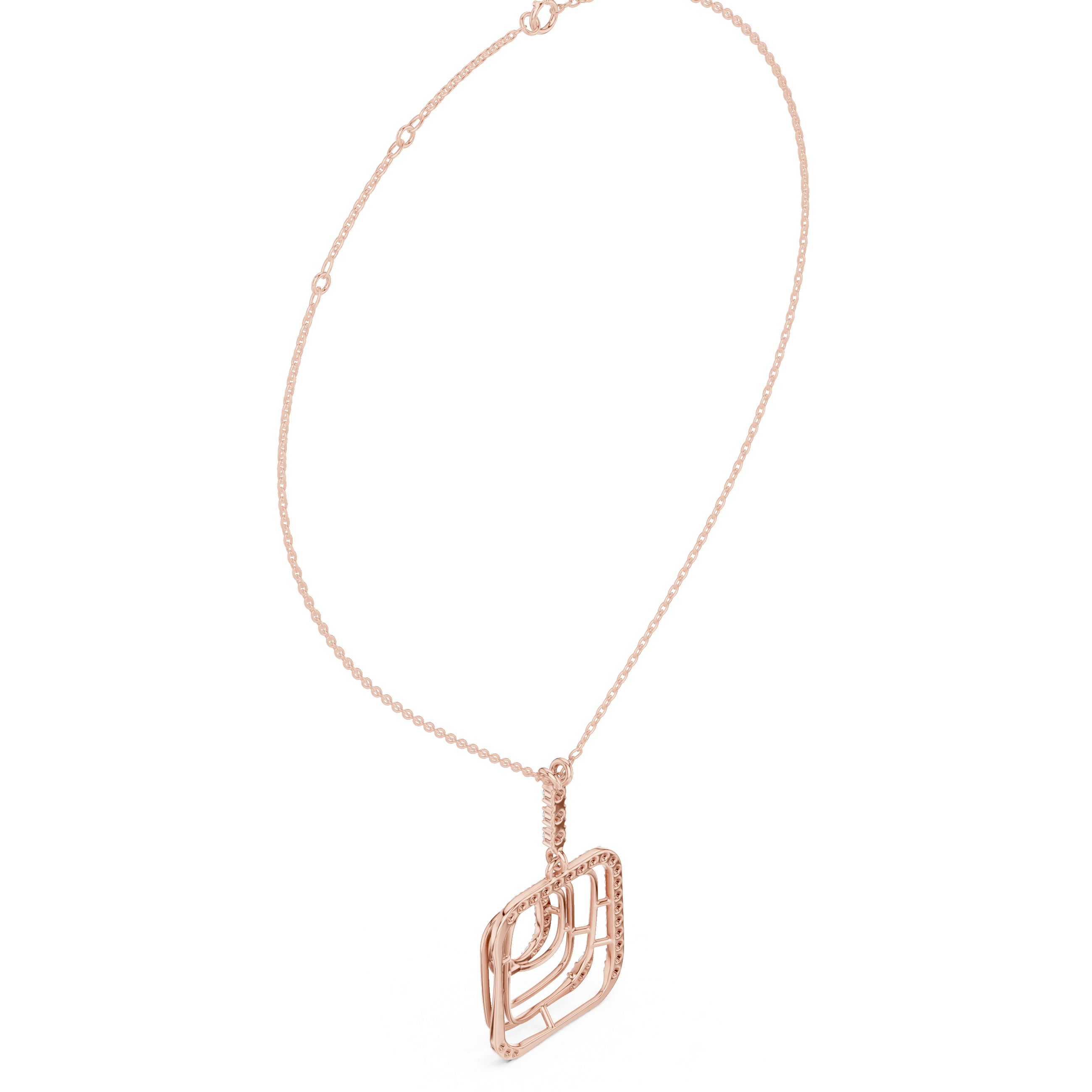 0.472 CT Round Moissanite Necklace in 9K Gold/925 Silver |WOKE