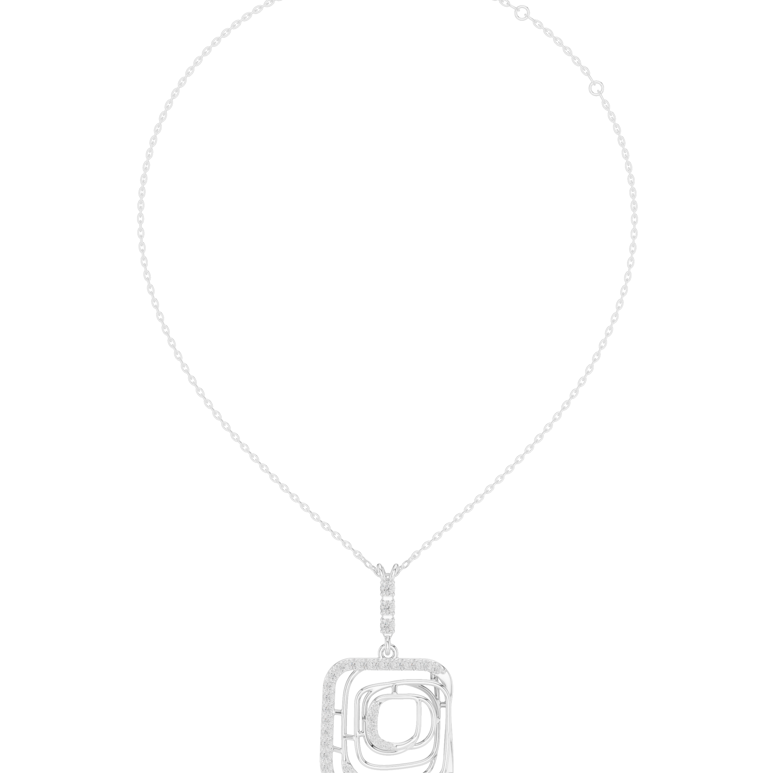 0.472 CT Round Moissanite Necklace in 9K Gold/925 Silver |WOKE