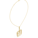 0.472 CT Round Moissanite Necklace in 9K Gold/925 Silver |WOKE