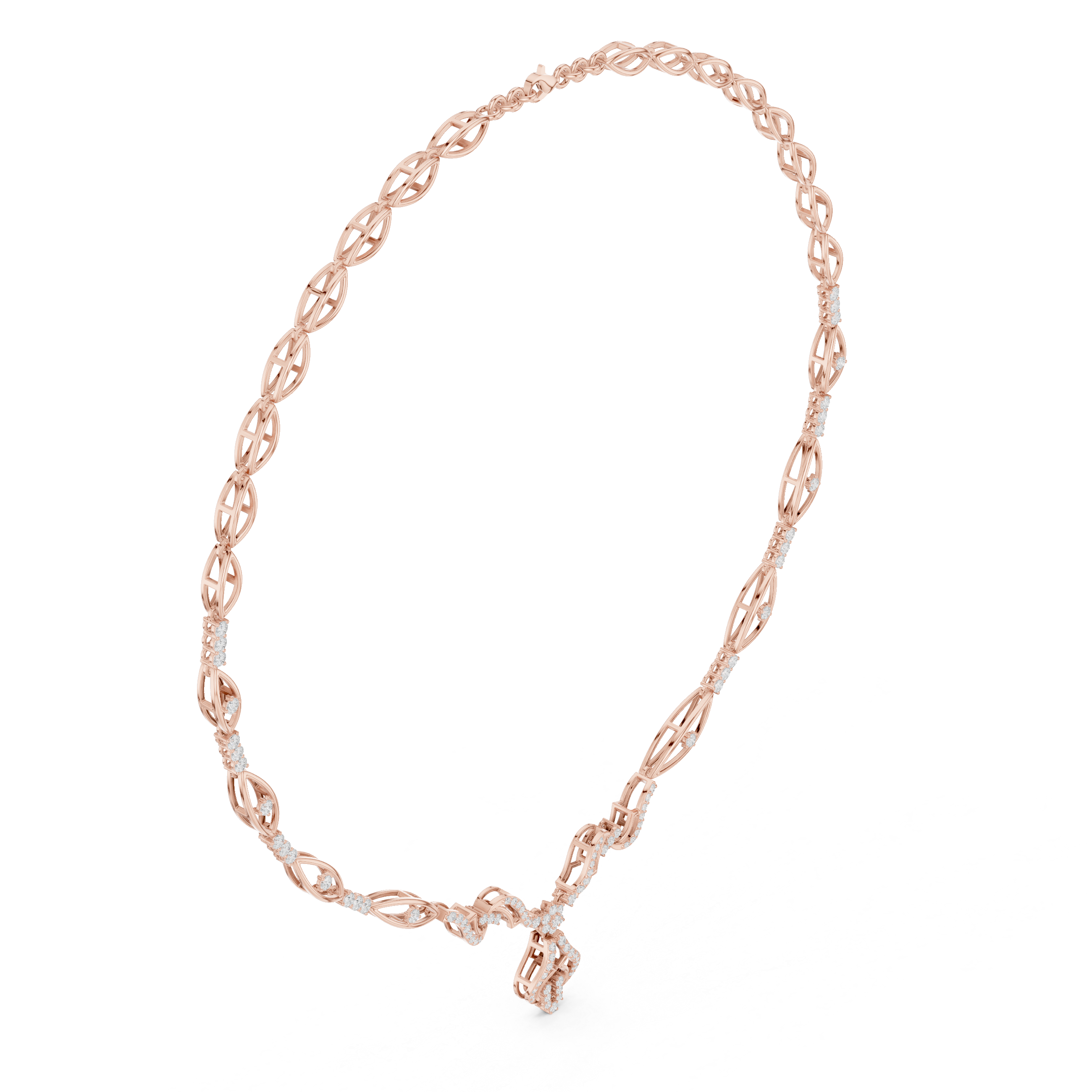 1.838 CT Round Moissanite Necklace in 9K Gold/925 Silver |WOKE