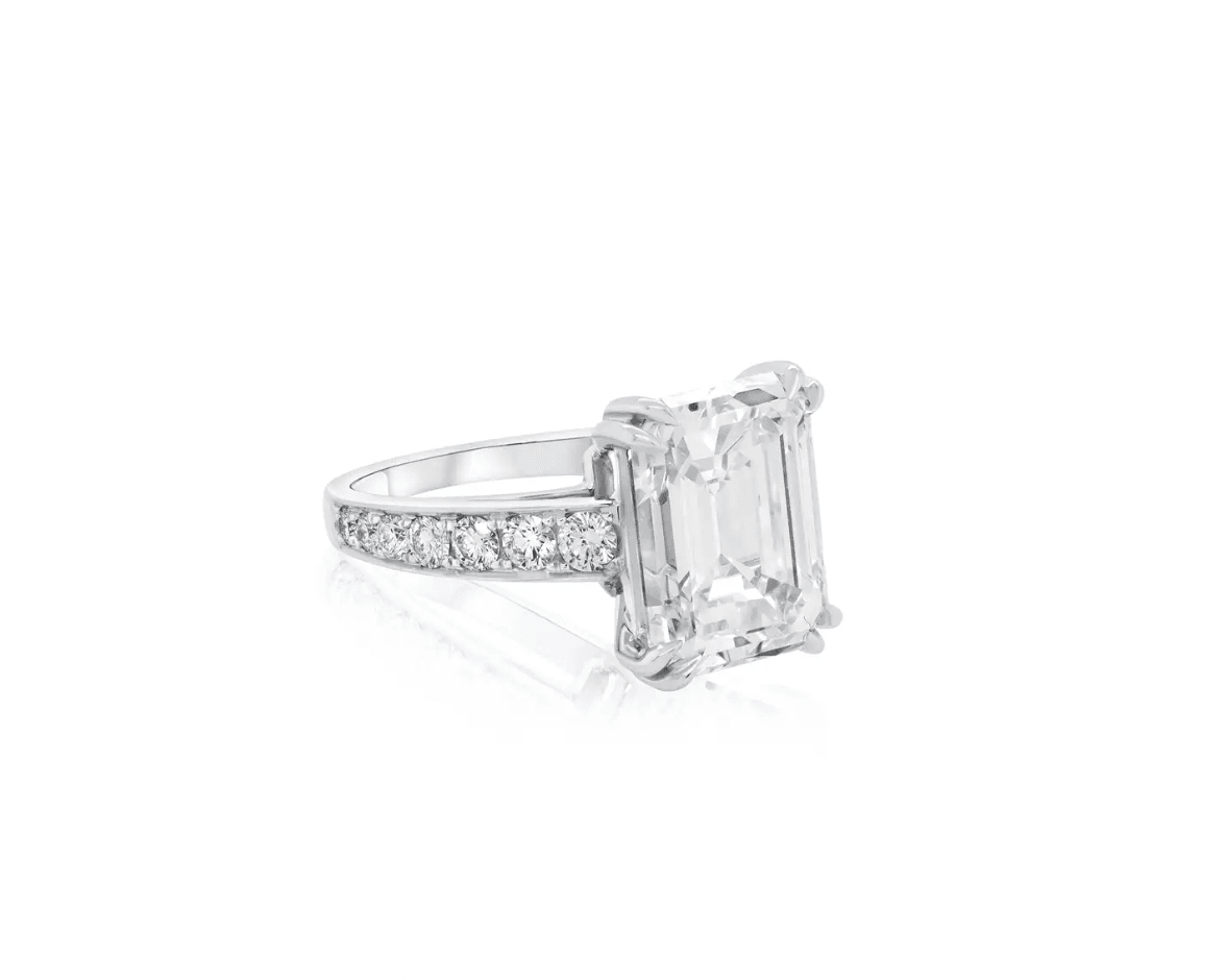 IGI certified Lab grown diamond emerald cut ring | Moissanite ring in 14K gold| IGI Certified Lab grown diamonds