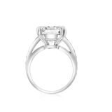 3.38 carat moissanite emerald cut ring | Moissanite ring in gold and  925 sterling silver| GRA certified moissanites