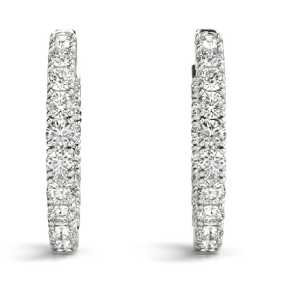 Infinity diamond hoop earrings