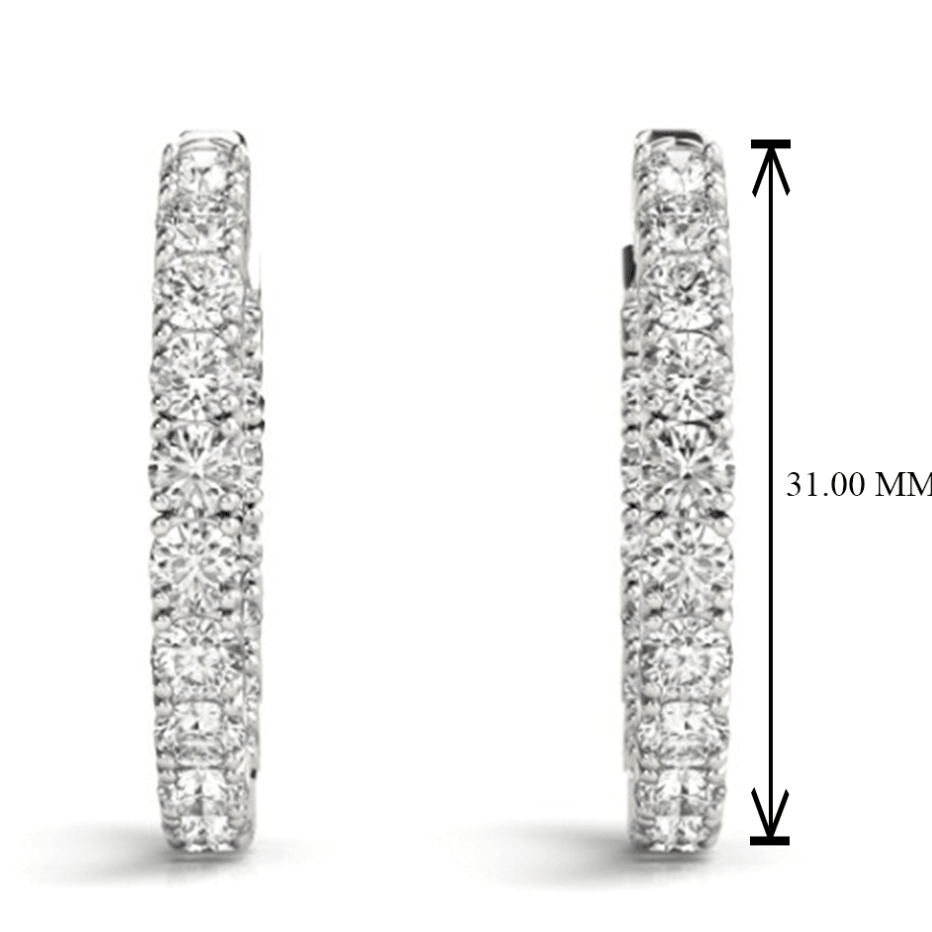 Infinity diamond hoop earrings