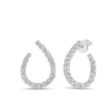 Ear back hoops in diamond | 925 sterling silver