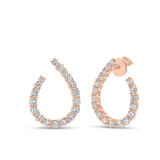 Ear back hoops in diamond | 925 sterling silver