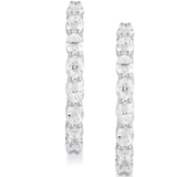 Oval Infinity moissanite diamond hoop earrings
