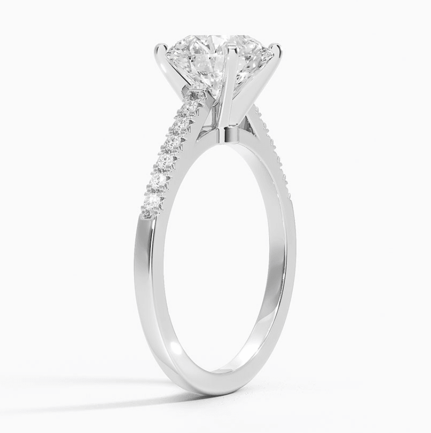 2ct moissanite  diamond round cut ring | GRA certified Moissanite in 14k gold| Moissanite certified diamond