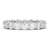 Moissanite round cut eternity band | In 925 sterling silver/14k gold and GRA certified moissanites