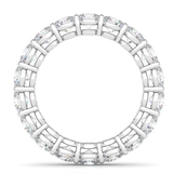 Moissanite round cut eternity band | In 925 sterling silver/14k gold and GRA certified moissanites