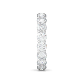 Moissanite round cut eternity band | In 925 sterling silver/14k gold and GRA certified moissanites