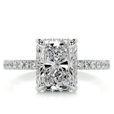 3.38 carat radiant cut ring | IGI Lab grown diamond ring in gold|  IGI Lab grown diamond