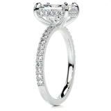 3.38 carat radiant cut ring | Moissanite ring in gold and  925 sterling silver| GRA certified moissanites