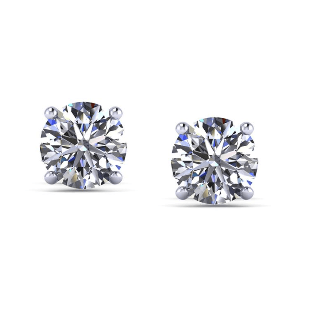 WOKE 2 TCW IGI Certified Lab grown diamond ear studs | 925 sterling silver | GRA certified