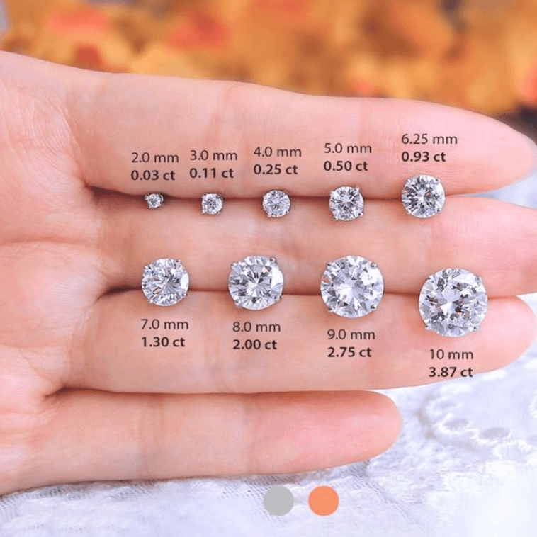 WOKE 2 TCW IGI Certified Lab grown diamond ear studs | 925 sterling silver | GRA certified