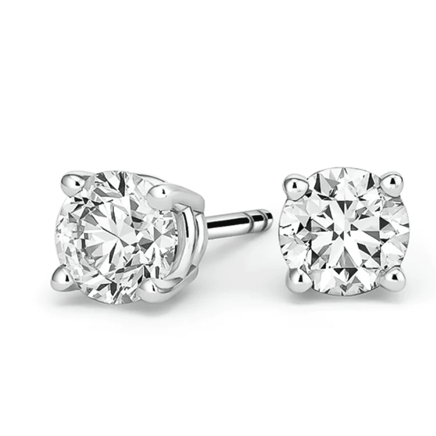 WOKE 2 TCW IGI Certified Lab grown diamond ear studs | 925 sterling silver | GRA certified