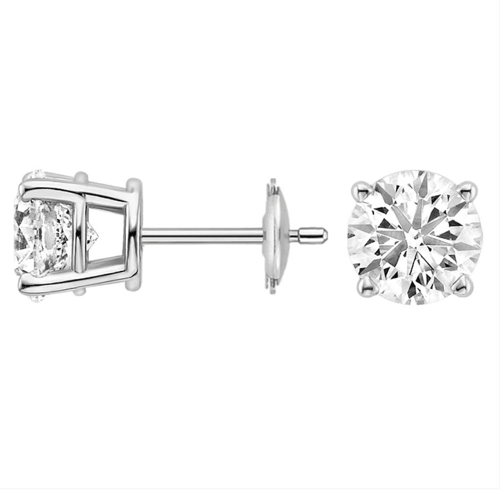 WOKE 2 TCW IGI Certified Lab grown diamond ear studs | 925 sterling silver | GRA certified