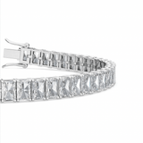 Radiant cut moissanite Tennis bracelet | In 925 sterling silver and GRA certified moissanites