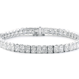 Radiant cut moissanite Tennis bracelet | In 925 sterling silver and GRA certified moissanites