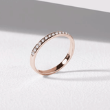 2 mm moissanite round cut eternity band | In 925 sterling silver/14k gold and GRA certified moissanites