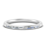Baugutte half cut moissanite band | In 925 sterling silver/14k gold and GRA certified moissanites
